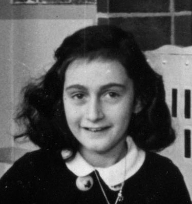 A school photo of Anne Frank.